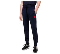 HUGO Mens Doak212 Logo-Patch Tracksuit Bottoms in Cotton Jersey