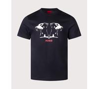 HUGO Mens Dobero T-Shirt - Colour: 001 Black - Size: Large