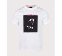 HUGO Cotton-jersey T-shirt with Dobermann print - Style Dobero, 50542734 White L