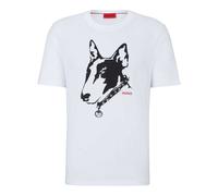 Hugo Mens Dog Print T-Shirt GT7413