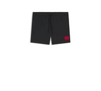 Men's HUGO Dominica Mens Quick-Drying Swim Shorts In Recycled Material With Logo NOS - Black