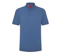 Hugo Mens Donos Cotton Polo Shirt - Medium Blue - S - Medium Blue - 100% Cotton