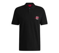 Hugo Mens Double Logo Polo Shirt - Black - L - Black