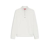 HUGO Mens Durty244 Logo-Print Zip-Neck Sweatshirt in Cotton Terry