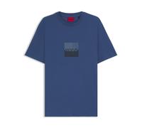 Hugo Mens Dusplit T-Shirt in Blue Cotton - Size X-Small