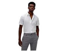 HUGO Mens Ebor Relaxed-fit Shirt in Peached Stretch Cotton