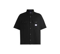 HUGO Mens Ekyno Cotton-Terry Shorts with Blue Logo Patch