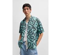 Hugo Men's Eligino Shirt, Turquoise/Aqua, M