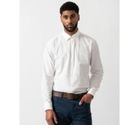 HUGO Mens Ermo Slim-Fit Shirt in Stretch-Cotton Canvas - Open White 199 - Open White 199 - M