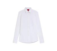 HUGO Mens Erondo Extra-Slim-fit Shirt in Cotton poplin White