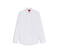 HUGO Mens Erondo Extra-Slim-fit Shirt in Cotton poplin White