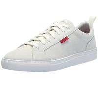 HUGO Men's Essential Cupsole Suede Low Top Sneaker, Natural Oat, 9 UK