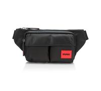 HUGO Men's Ethon Poly Twill Belt Bag, Catfish Black, 13" Small