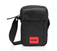 HUGO Men's, Ethon Poly Twill Crossbody Bag, Catfish Black, One Size, 8" Small