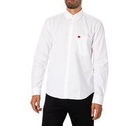 HUGO Men's Evito Slim Shirt, White