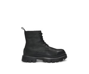 HUGO Mens Fabyan halb Chunky-sole boots in grained leather Size 10