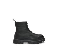 HUGO Mens Fabyan halb Chunky-sole boots in grained leather Size 9