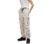 HUGO Mens Garlo233 Regular-fit Cargo Trousers in Ripstop Cotton