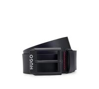 Men's HUGO Gelio-B Mens Leather Belt with Matte-Black Logo Trim Buckle - Size: W32