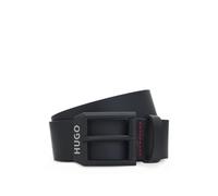 HUGO Mens Gelio-B Sz40 Leather belt with logo-trim buckle