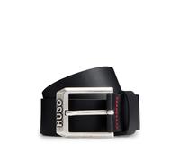 Men's HUGO Gelio-C Mens Leather Belt With Logo Pin Buckle - Black - Size: W36