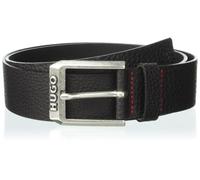 HUGO Men's Gelio Grain Leather Casual Belt, Brown, 30