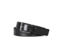 HUGO Men's Gellot Grainy Leather Dress Belt, Dark Black, 34