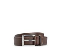 HUGO Mens Gellot Sz35 Grained-leather belt with logo-engraved buckle