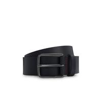 HUGO Mens Gerik-Lam Sz35 Embossed-leather belt with brushed-gunmetal pin buckle