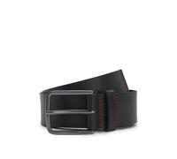 HUGO Mens Gerik-Lam Sz35 Embossed-leather belt with brushed-gunmetal pin buckle