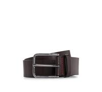 HUGO Mens Gerik Sz35 Logo-buckle belt in grained leather