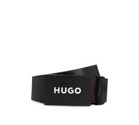 HUGO Matte leather belt with branded plaque buckle - Style Gilao-Z_Sz35, 50536879 Black 38
