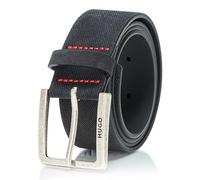 HUGO Men's Gionio Suede Leather Evening Belt, Catfish Black, 34