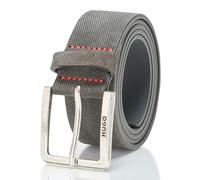 HUGO Men's Gionio Suede Leather Evening Belt, Moon Light Grey, 32