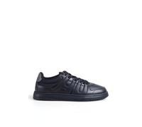 HUGO Mens Hadrian Tenn Faux-Leather Trainers with Logo Uppers Size