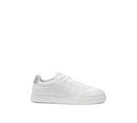 HUGO Mens Hadrian Tenn Faux-Leather Trainers with Logo Uppers Size 6