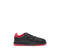 HUGO Mens Hadrian Tenn Signature-Outsole Trainers with Nubuck Effect Size 5 Black