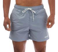 Hugo Mens Haiti Contrast Logo Drawstring Swim Shorts - Blue - XL - Blue - 100% Mixed