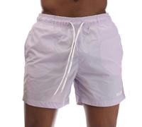 Hugo Mens Haiti Contrast Logo Drawstring Swim Shorts - Purple - XL - Purple - 100% Mixed