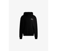 Hugo Mens Hugo Brand-Embroidered Kangaroo-Pocket Cotton-Jersey Hoody Black 2XL