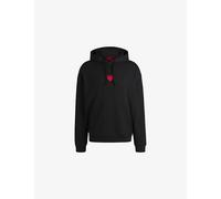 Hugo Mens Hugo Brand-Print Cotton-Jersey Hoody Black L