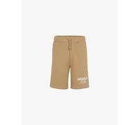 Hugo Mens Hugo Brand-Print Drawstring-Waist Cotton-Jersey Shorts Medium Beige M