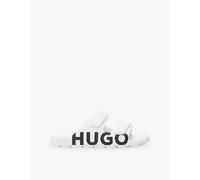 Hugo Mens Hugo Brand-Print Rubber Sliders White Eur 46 / 12 UK Men