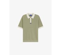 Hugo Mens Hugo Branded Short-Sleeved Cotton-Knit Polo Shirt Beige Overflow XL