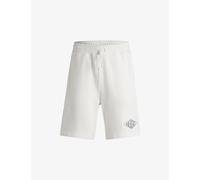 Hugo Mens Hugo Branded Straight-Leg Regular-Fit Cotton-Jersey Shorts Natural M
