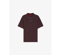 HUGO Dalumo Short Sleeve Polo Shirt Burgundy - S
