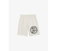 Hugo Mens Hugo Graphic-Print Elasticated-Waist Cotton Shorts Natural M
