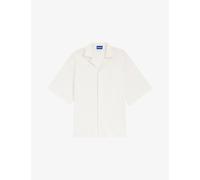 Hugo Mens Hugo Leopard-Print Relaxed-Fit Cotton-Towelling Shirt Open White S