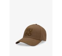 HUGO Cotton-twill cap with embroidered stacked logo - Style Jude-Stacked, 50533409 Brown pcs.