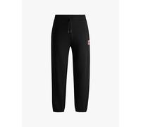 Hugo Mens Hugo Logo-Print Drawstring-Waist Cotton-Jersey Jogging Bottoms Black M